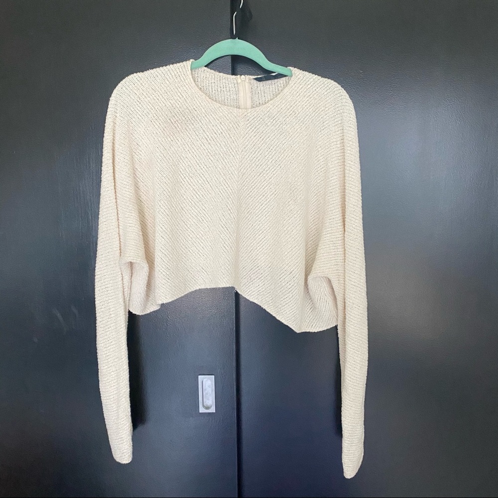 {ZARA} 🔷 woman studio crop sweater